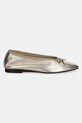 Шкіряні балетки Tommy Hilfiger BALLERINA SOFT LEATHER METALLIC FW0FW08452 золотий SS25