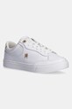 Tommy Hilfiger sneakers din piele ESSENTIAL CHIC COURT SNEAKER plată alb FW0FW08322