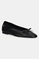 Шкіряні балетки Tommy Hilfiger BALLERINA SOFT LEATHER чорний FW0FW08355