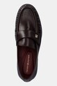 Шкіряні мокасини Tommy Hilfiger LOAFER SOFT NAPPA PLEATED TOE бордо FW0FW08362