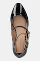 Tommy Hilfiger pantofi de piele PUMP DOUBLE STRAP PATENT LEATHER negru FW0FW08566
