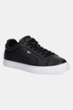 Кожаные кроссовки Tommy Hilfiger WOMENS ICON COURT SNEAKER FLAG плоская чёрный FW0FW08327