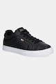 Шкіряні кросівки Tommy Hilfiger WOMENS ICON COURT SNEAKER FLAG пласка чорний FW0FW08327