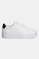 Kožené sneakers boty Tommy Hilfiger TH PLATFORM COURT SNEAKER FW0FW08614 bílá SS25