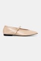 Tommy Hilfiger baleriny skórzane BALLERINA MARYJANE PATENT FW0FW08577 beżowy SS25