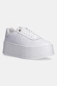 Tommy Hilfiger sportcipő PLATFORM LUX COURT SNEAKER nappa bőr fehér FW0FW08379
