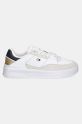 Шкіряні кросівки Tommy Hilfiger ESSENT BASKET SNEAKER METALLIC FW0FW08615 білий SS25