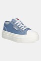 Tenisky Tommy Jeans TJW FOXING FLATFORM SNEAKER LOW Planet friendly modrá EN0EN02713