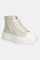 Tommy Jeans tenisi TJW FOXING FLATFORM SNEAKER HIGH Planet friendly bej EN0EN02704