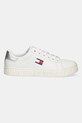 Tommy Jeans sneakers din piele TJW LOGO SNEAKER ESS EN0EN02703 alb SS25