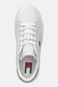 Кожени маратонки Tommy Jeans TJW LOGO SNEAKER ESS бял EN0EN02703