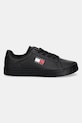Шкіряні кросівки Tommy Jeans TJW LOGO SNEAKER ESS EN0EN02703 чорний SS25