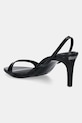 Încălțăminte Calvin Klein sandale de piele HEEL D'ORSAY SANDAL 70 - BRUSH L HW0HW02265 negru