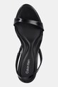 Calvin Klein sandały skórzane HEEL D'ORSAY SANDAL 70 - BRUSH L czarny HW0HW02265