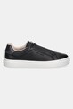 Calvin Klein sneakersy skórzane CUPSOLE SLIP ON W/ML - LTH HW0HW02289 czarny SS25