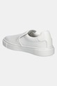 Încălțăminte Calvin Klein teniși de piele CUPSOLE SLIP ON - WOVEN LTH HW0HW02297 alb