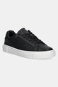 Шкіряні кросівки Calvin Klein CUPSOLE LACE UP - WOVEN LTH пласка чорний HW0HW02298