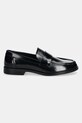 Шкіряні мокасини Calvin Klein MOC LOAFER - BRUSH L HW0HW02306 чорний SS25