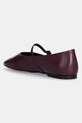 Încălțăminte Calvin Klein balerini de piele MARY JANE BALLERINA - LTH HW0HW02307 burgundia