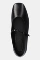 Calvin Klein balerini de piele MARY JANE BALLERINA - LTH negru HW0HW02307