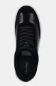 Calvin Klein sneakers din piele CUPSOLE LACE UP - LTH SUE MIX negru HW0HW02435