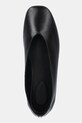 Calvin Klein balerini de piele CLASSIC BALLERINA - LTH negru HW0HW02441