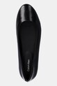 Calvin Klein balerini de piele ROUND BALLERINA negru HW0HW02449