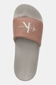 Pantofle Calvin Klein Jeans SLIDE MONOGRAM WMNS béžová YW0YW01835