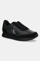 Кожаные кроссовки Calvin Klein Jeans RUNNER LACEUP LOW MIX MG замш чёрный YW0YW01798