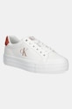 Calvin Klein Jeans sneakersy skórzane BOLD VULC FLATF LOW LTH ML płaska biały YW0YW01669