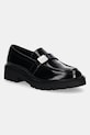 Kožené mokasíny Calvin Klein Jeans FLATFORM SHOE DRIVER HDW usňová koža čierna YW0YW01657