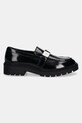 Calvin Klein Jeans mocasini de piele FLATFORM SHOE DRIVER HDW YW0YW01657 negru SS25