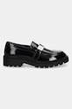 Kožené mokasíny Calvin Klein Jeans FLATFORM SHOE DRIVER HDW YW0YW01657 čierna SS25