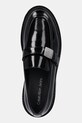 Calvin Klein Jeans mocasini de piele FLATFORM SHOE DRIVER HDW negru YW0YW01657