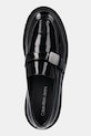 Kožené mokasíny Calvin Klein Jeans FLATFORM SHOE DRIVER HDW čierna YW0YW01657