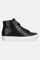 Kožené tenisky Calvin Klein Jeans BOLD VULC FLATF MID LTH IN YW0YW01634 čierna SS25