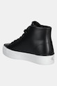 Obuwie Calvin Klein Jeans trampki skórzane BOLD VULC FLATF MID LTH IN YW0YW01634 czarny