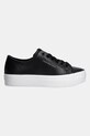 Calvin Klein Jeans bőr sportcipő BOLD VULC FLATF LOW LTH IN YW0YW01633 fekete SS25