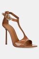 Kožne sandale Le Silla Sandalo Tess iznad 8 cm smeđa 5301D100BXPPKAB723