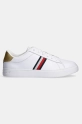 Tommy Hilfiger sneakersy skórzane ESSENTIAL COURT SNEAKER STRPS FW0FW08321 biały SS25