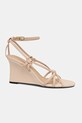Tommy Hilfiger sandały skórzane LEATHER KNOTS WEDGE SANDAL FW0FW08417 beżowy SS25