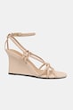 Кожаные сандалии Tommy Hilfiger LEATHER KNOTS WEDGE SANDAL FW0FW08417 бежевый SS25