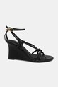 Δερμάτινα σανδάλια Tommy Hilfiger LEATHER KNOTS WEDGE SANDAL FW0FW08417 μαύρο SS25