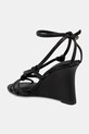Παπούτσια Δερμάτινα σανδάλια Tommy Hilfiger LEATHER KNOTS WEDGE SANDAL FW0FW08417 μαύρο