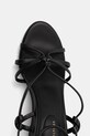 Δερμάτινα σανδάλια Tommy Hilfiger LEATHER KNOTS WEDGE SANDAL μαύρο FW0FW08417