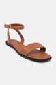 Tommy Hilfiger sandale de piele ANKLE STRAP LEATHER SANDAL piele maro FW0FW08422