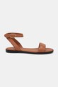 Tommy Hilfiger sandale de piele ANKLE STRAP LEATHER SANDAL FW0FW08422 maro SS25