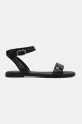 Tommy Hilfiger sandały skórzane ANKLE STRAP LEATHER SANDAL FW0FW08422 czarny SS25