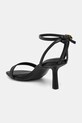 Obuwie Tommy Hilfiger sandały skórzane LEATHER KNOTS KITTEN SANDAL FW0FW08424 czarny