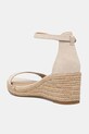Scarpe Tommy Hilfiger sandali in camoscio SUEDE ANKLE MID WEDGE ESPADRILLE FW0FW08479 beige